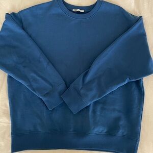 Zara Deep Blue Heavy Crewneck Sweater